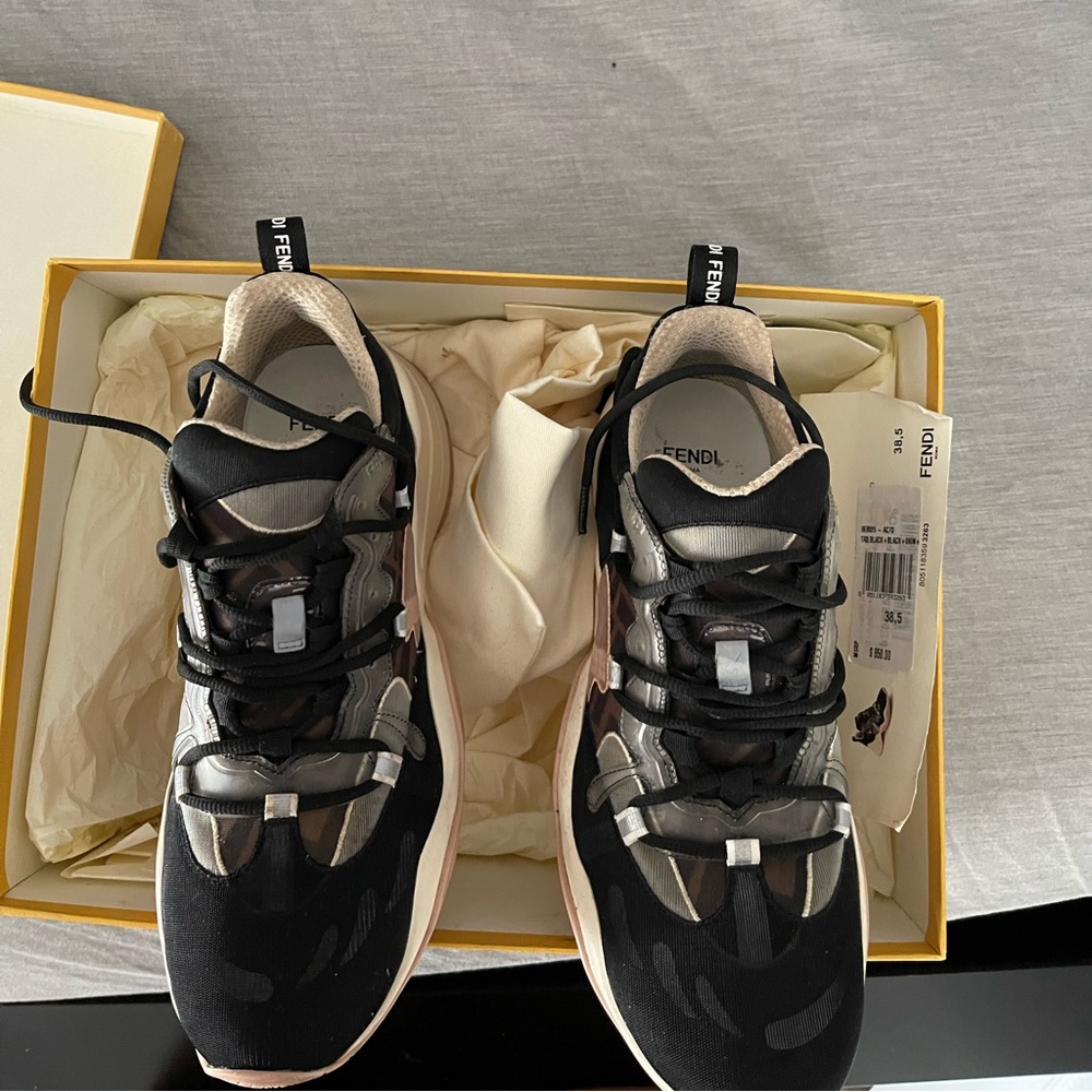Fendi Black & Pink Sneakers